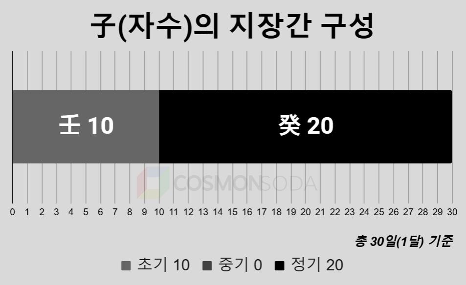 자수 (子) 지장간 & 12지지 (십이지지) 사주 특징 - 1